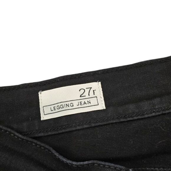 GAP Jeans Womens Size 27 Black 1969 Legging Jeans Mid Rise Stretch - Picture 2 of 4